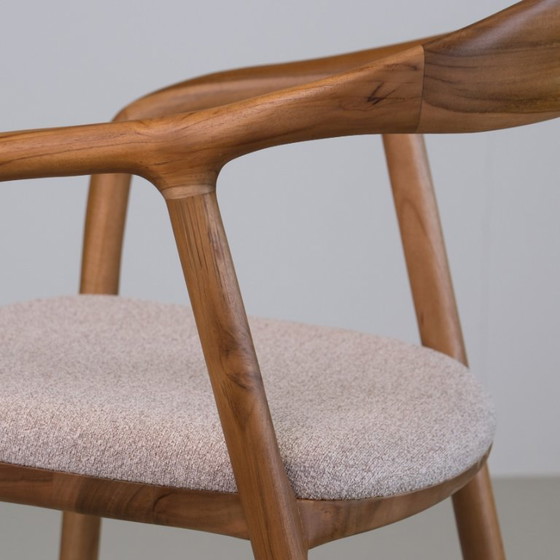 Mera Dining Chair – Natural Teak & Pebble Taupe – Interior Club, Wood (photo 7 of 7)