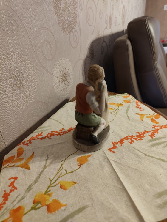 Statuetta vintage in porcellana, Oggetti decorativi, Marrone (foto 3 di 6)