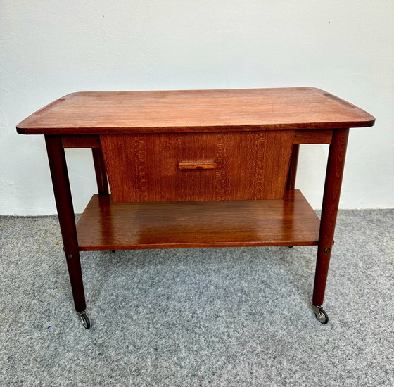 Tavolino in teak Mid Century Design danese anni '50 '60 Vintage, Tavolini, Legno, Marrone (foto 11 di 13)