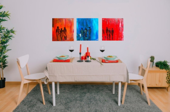 Image 1 of Abstract triptych