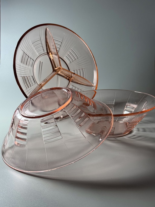 Servizio da portata Art Déco Rosaline "Severina" di Val Saint Lambert