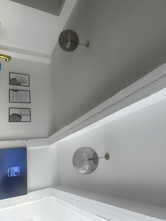 Image 1 of Hanglamp Grote met Goud en Grijs