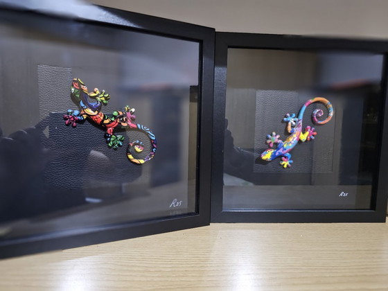 Image 1 of 2 Gecko-Gemälde