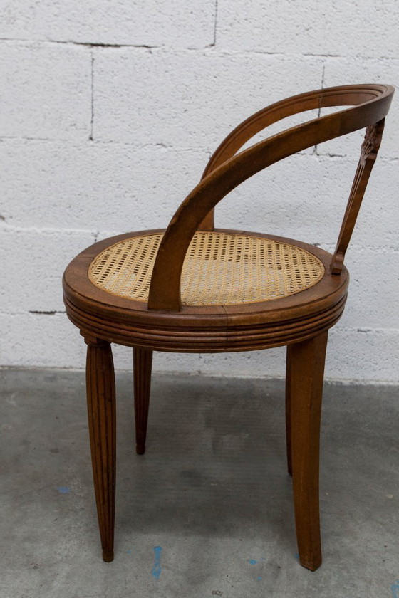 Image 1 of Vintage Louis XVI style chair – Cane seat, lyre-shaped back