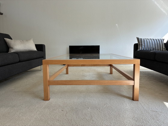 Image 1 of table basse en placage de frêne
