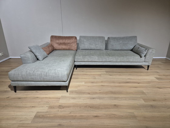 Image 1 of Montel Hampton - Corner sofa - Gray - Cognac - Fabric - Design