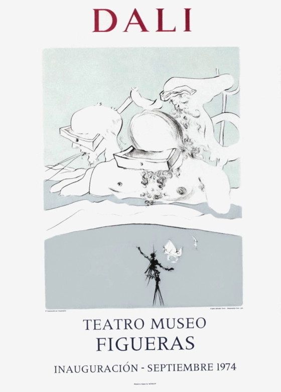 Image 1 of Salvador DALI Expo 74 - Teatro Museo Figueras Inauguracion 10 cartel original 19