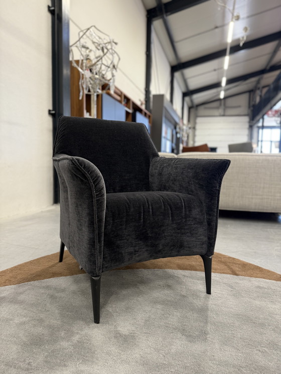 Image 1 of Leolux Mayon Sessel Velourstoff Schwarz