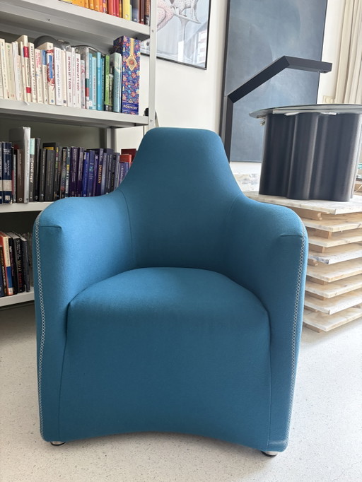 Bert Plantagie Lounge Z Fauteuil Blauw Wol – Wool