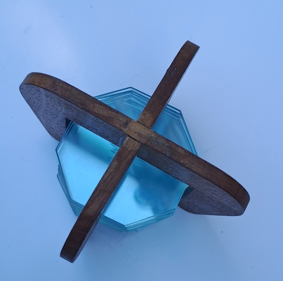 Image 1 of 12 x vintage glass coasters from the 1950s