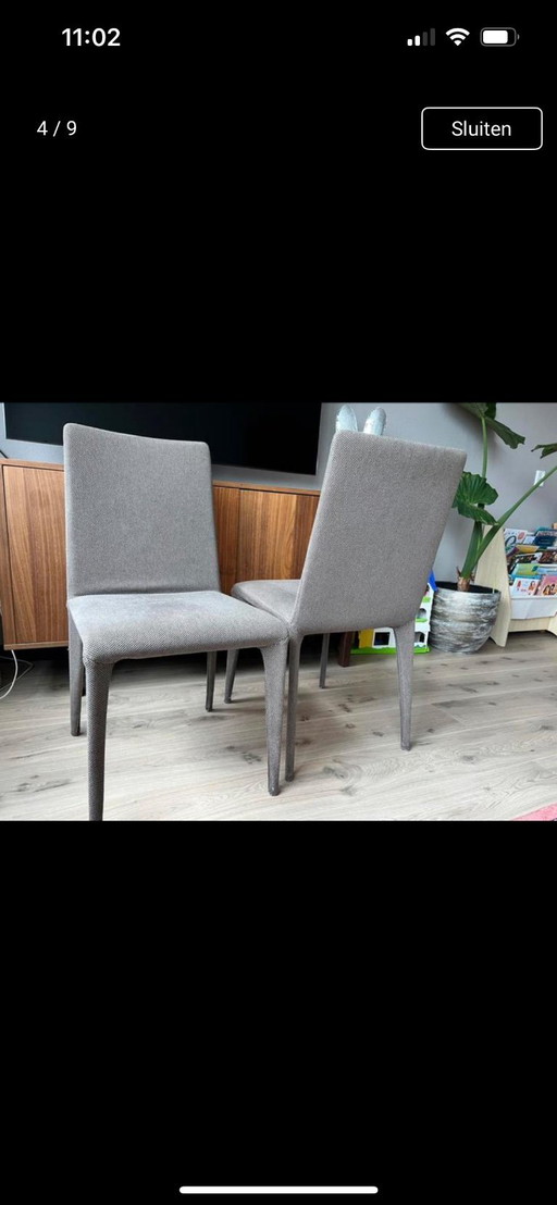 2 sedie da pranzo Bonaldo - beige/crema