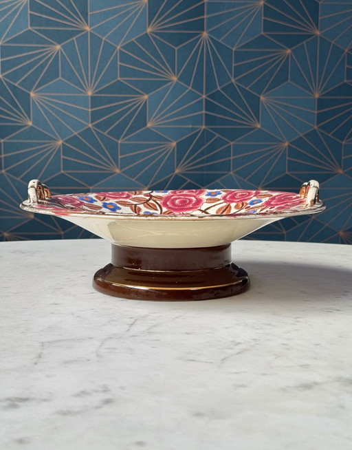 Boch Frères Keramis Art Deco Centerpiece by Raymond Chevalier, Belgium, 1930s