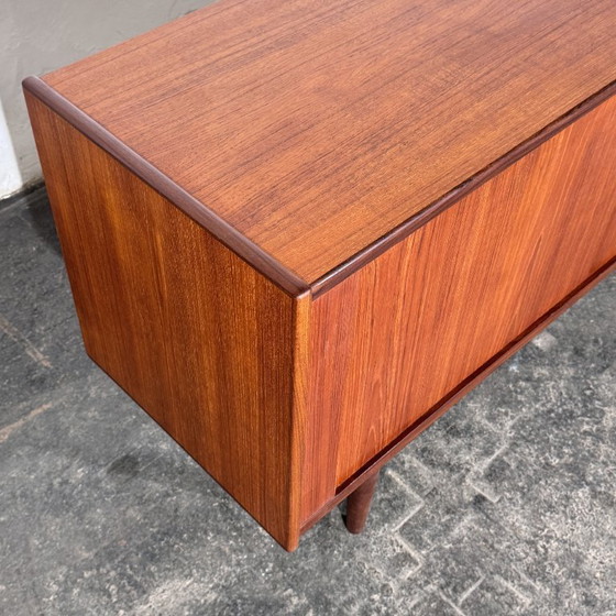 Danish Teak Tambour Sideboard, Attributed to Svend Aage Larsen for Faarup Møbelfabrik, 1960s, Wood, Brown (photo 13 of 20)