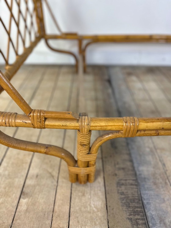 Image 1 of Letto vintage anni '60 in rattan e bambù