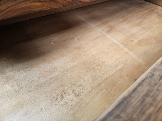 Image 1 of 1940s Art Decò sideboard in walnut burl with mirror