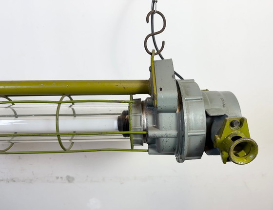 Image 1 of Lampadario industriale sovietico grigio a sospensione, anni '70