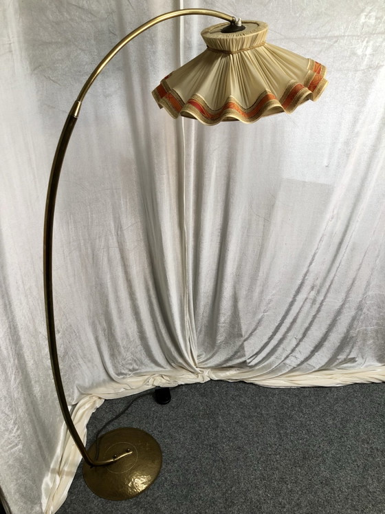 Mid Century Arc Floor Lamp Brass 50s 60s, Floor lights, Orange (photo 14 of 15)