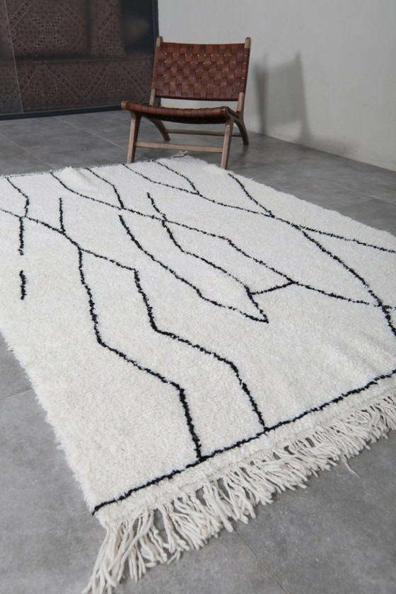 Tapis Marocain Ambachtelijke Traditionnel En Laine 250cmx150cm – Vloerkleden en tapijten, Cotton (photo 5 of 6)