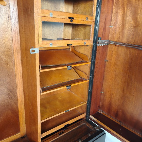 Image 1 of Herenkledingkast uit de jaren 1920 van mahonie en eikenhout, gemaakt door Compactom Ltd.