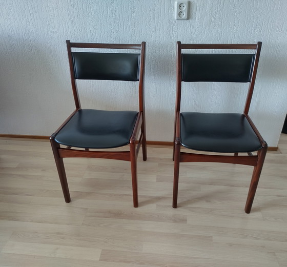 Image 1 of Sedie da pranzo vintage - Teak - Skai