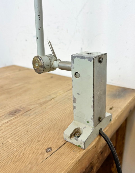 Image 1 of Lampe de table industrielle grise d'Elektrosvit, années 1970