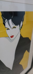 Affiche Pop Art Déco des années 80 de Patrick Nagel dans un cadre