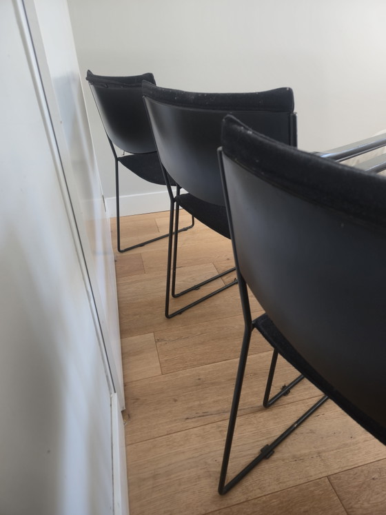 4 sillas retro – Sillas de comedor, Metal, Textile (photo 2 of 6)