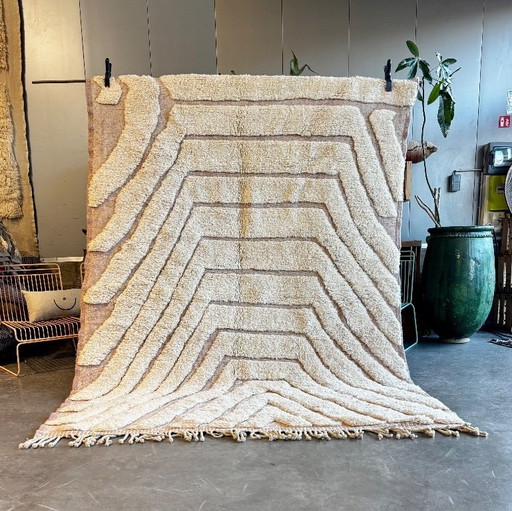 Tappeto berbero moderno marocchino Mrirt in lana 210x300 cm