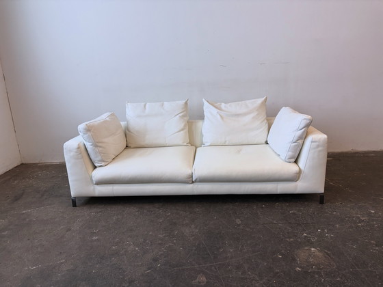 Image 1 of Sofá de diseño Ray de B&B Italia, cuero blanco