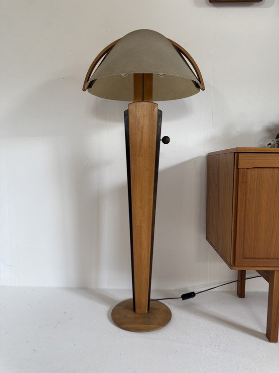 Image 1 of Vintage adjustable alder floor lamp, Domus ‘80