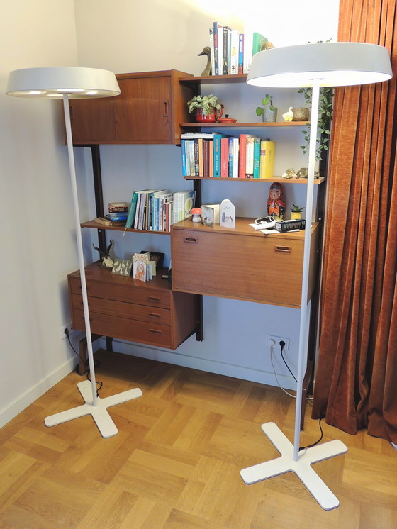 Image 1 of Lámparas de pie Belux Koi Naoto Fukasawa, diseño blanco mate regulable