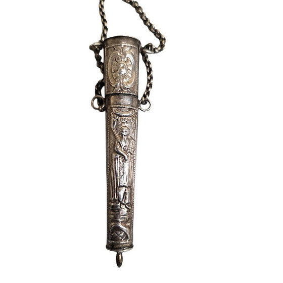 Image 1 of Antique Frisian silver Chatelaine, early 19th century