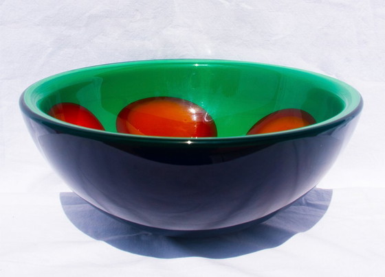 Image 1 of Bol en verre vintage unique 1994 Jaroslav Svoboda