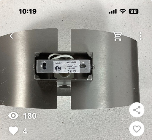 1 lampada da parete Holtkotter