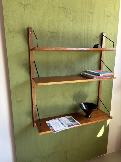 Étagère murale Cadovius Vintage en teck – wandkast, Metal, Wood
