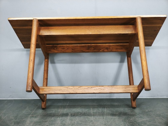 Image 1 of 1960s Czech Coffee Table in Solid Oak by Krásná Jizba