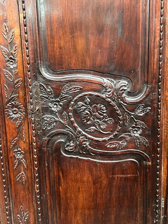 Antico armadio nuziale normanno. In rovere intagliato. – Wood (photo 5 of 10)