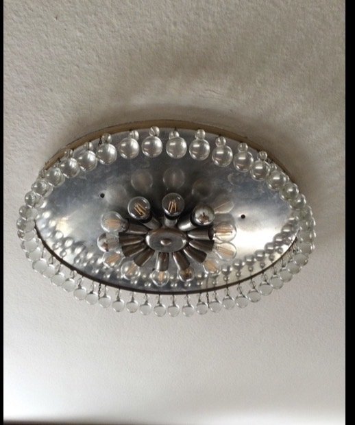 Image 1 of Vintage ceiling chandelier with glass globes