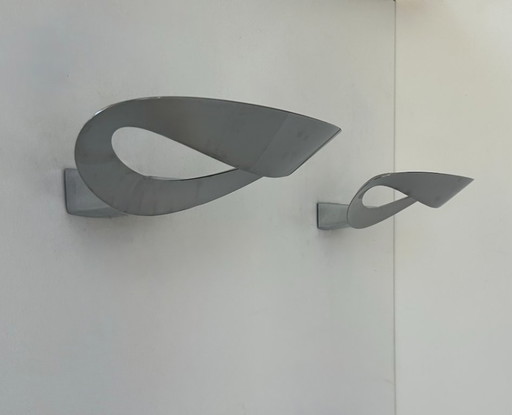 Pair of Mesmeri wall lights for Flos, Italy, 1980