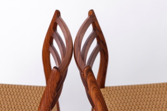 4 van de 6 Niels Otto Moller Model 78 stoelen | Palissanderhout | Jaren 60 | Opnieuw bekleed | Wereldwijde (photo 4 of 9)