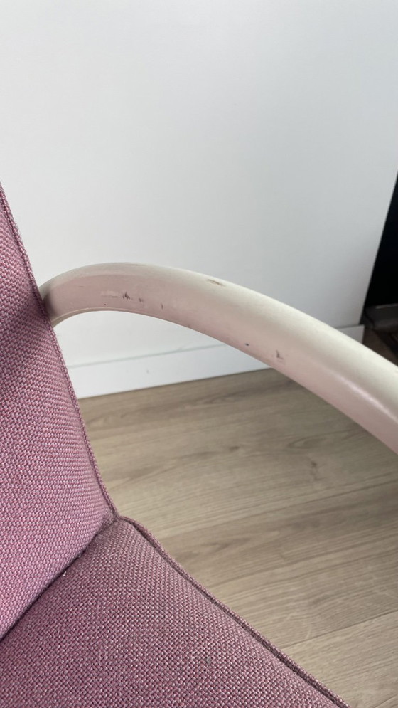 2 Vintage Cirkel Stoelen, Metaform, Fauteuils, Metaal, Textiel, Paars (foto 3 van 5)