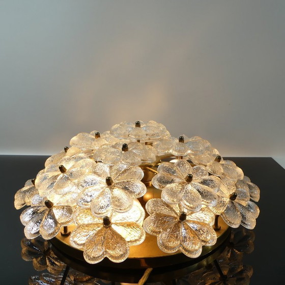 Image 1 of Plafonnier Ernst Palme Blümchen, années 1970, avec 24 fleurs