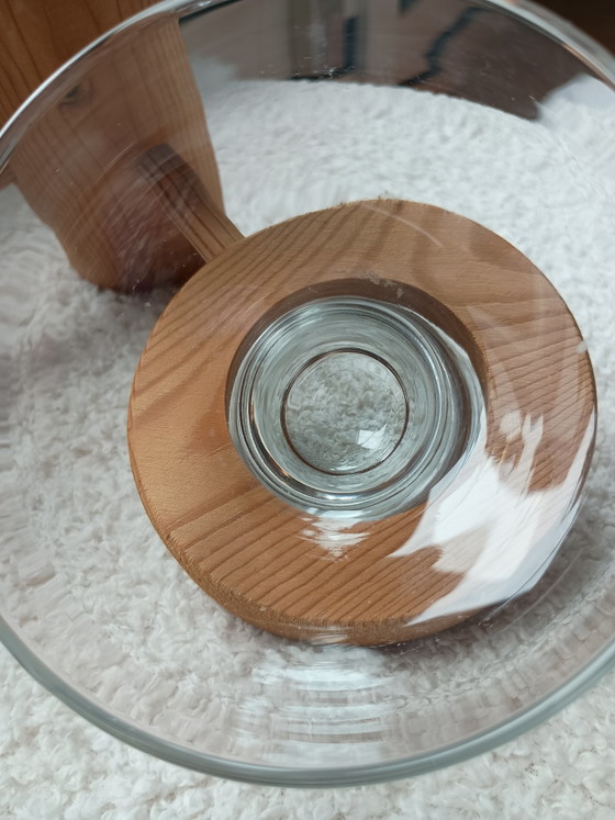 Portavelas de madera de teca escandinavo Harlyk Denmark años 70. Los vasos están intactos. – Harlyk Denemarken (photo 3 of 6)