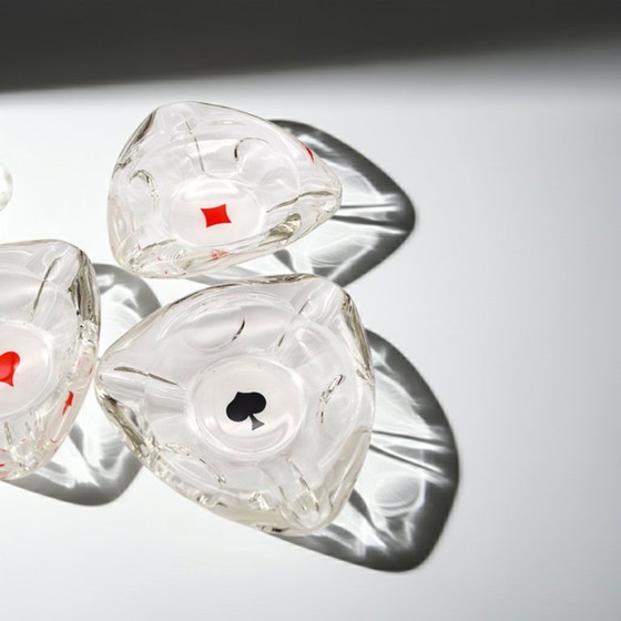 Image 1 of Juego de bar de póker y casino "Bridge" – 4 vasos y 4 ceniceros en su caja original