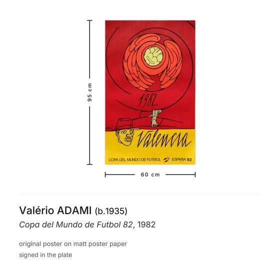Valério Adami Affiche Copa Del Mundo De Futbol 82 – Paper (photo 3 of 5)
