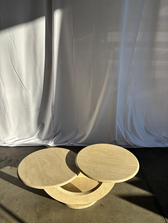 Image 1 of Double travertine coffee table 
