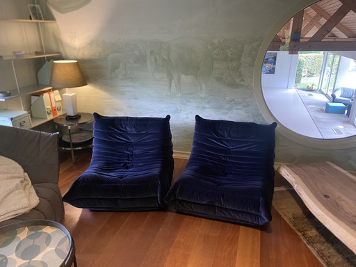 2 togo - 1-zits fauteuils - marineblauw