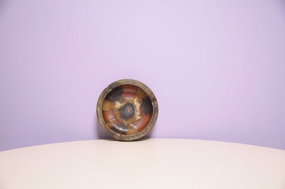 Image 1 of Cendrier en céramique brune Axella