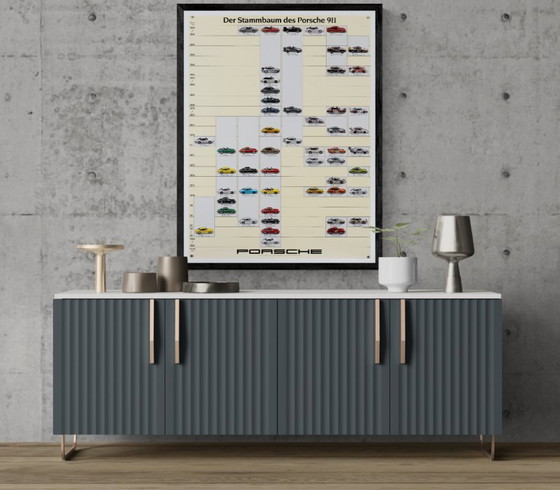 Image 1 of Der Stammbaum des Porsche 911 1963-1989 – Poster originale Porsche vintage – Vintage Motorsport – 102x76 cm