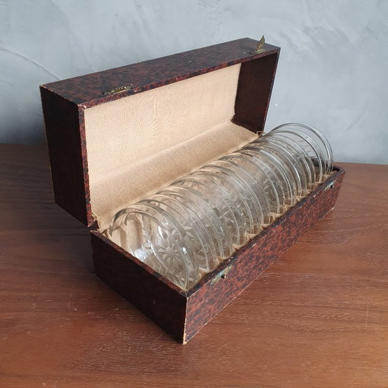 Image 1 of Vetrini vintage kristallen onderzetters